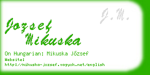 jozsef mikuska business card