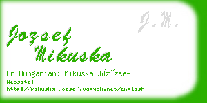 jozsef mikuska business card
